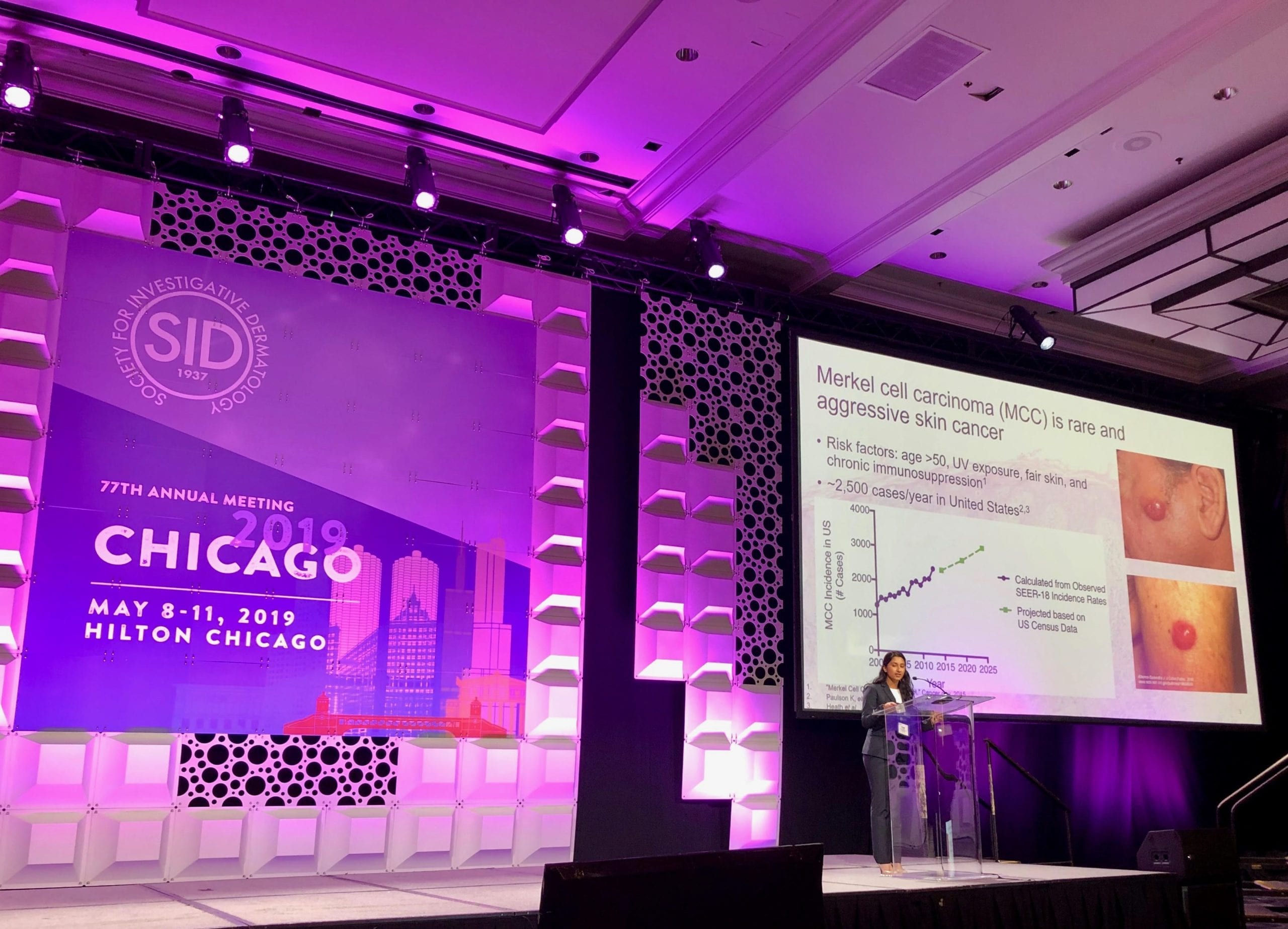 Neha Singh, a research scientist working under Dr. Paul Nghiem, presenting her recent findings 